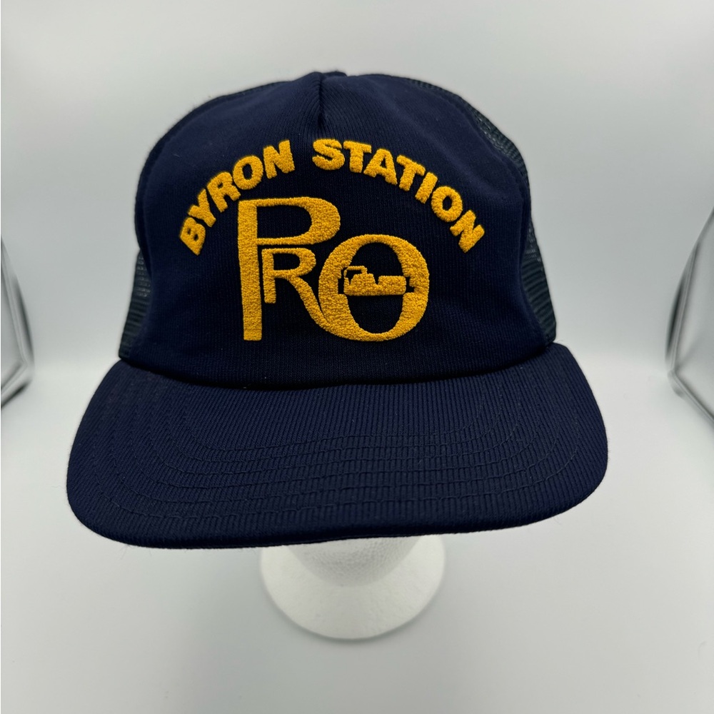 Vintage byron station clean energy trucker hat made in USA